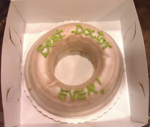 photo of a cake for Dr. Abramson | Best Doctor Ever!